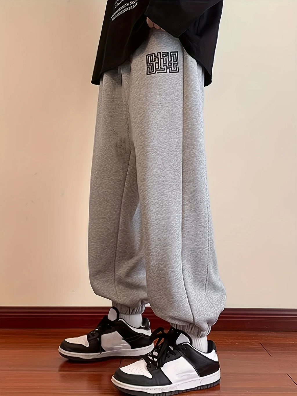 Men's fashionable casual pants - loose sweatpants, suitable for all seasons daily wear - machine washed, non stick, breathable f