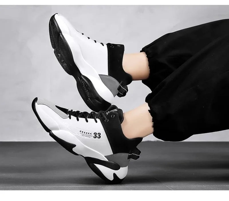 Shoes for Men Fashion High Quality Leather High-top Platform Mens Shoes Outdoor Tooling Comfort Leisure Ankle Boots Botas Hombre