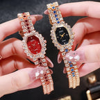 Women's Watches New Famous Luxury Brands Women Watch Fashion Rhinestone Stainless Steel Quartz Ladies Wristwatches Reloj Mujer