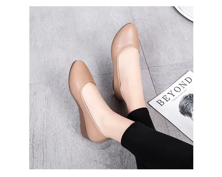 spring autumn Woman Flats High Quality Fashion Women Shoes Round Toe non Slip shoes Rubber Ballet Plus Size Cozy footwear ﻿