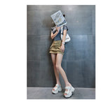 Women Slippers Female Sandals 10CM High Heels Ladies High Platform Beach Slides New 2025 Summer Chunky Flip Flops Woman