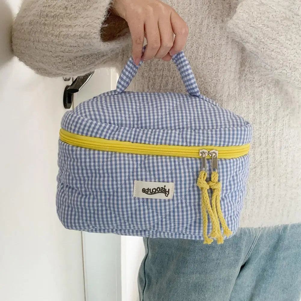 Cosmetic Bag Simple Style Large Capacity Portable Cosmetic Tools Storage Bag for Home Bathroom Toiletry Bag Makeup Bag