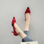 Women's high heels shoes  2025 new spring  / autumn / fashion beautiful breathable sweat absorbing comfortable shallow mouth p