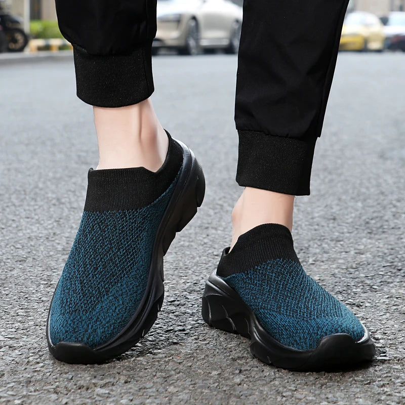 2025 Men Slippers Summer Breathable Home Indoor Slippers Men Thick Bottom Slides Fashion Couple Walking Shoes Chanclas Hombre
