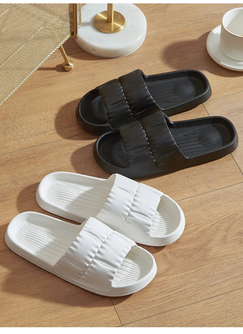 Women's Summer Slippers - Non-Slip Bathroom Sandals for Indoor/Outdoor, Soft Sole Cute House Slides for Couples & Men