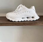 Sports shoes for men casual leather shoes street fashion brand design shock absorption soft sole height increasing dad shoes