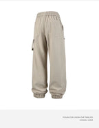 Men's outfit pants are versatile, trendy, loose, straight-leg outdoor work pants and trendy brand tight-fitting windbreakers