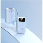 120W Power Bank Super Fast Charging 20000mAH Large Capacity 4 Cables Portable 22.5W Mobile Source Battery Mini