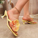 Women's Slippers Casual Fashionable  High Quality Shoes for Women Shallow Women Sandals Elegant Flowers Design Women's Slippers