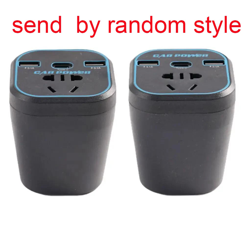 12V/24V TO 220V Converter Car Power Inverter Type-C Multi-function Charger Socket 3.1A Fast Charger Car Power Converter