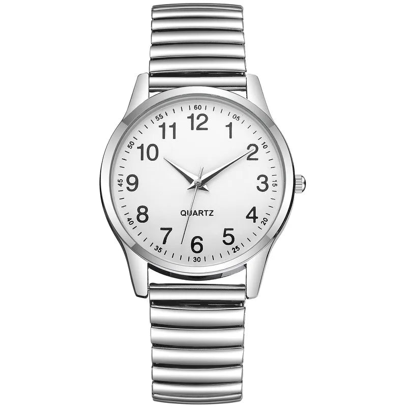 Fashion Couple Watches Simple Arabic Dial Men Quartz Watch Elastic Band Women Wristwatches Valentine's Day gift birthday gifts