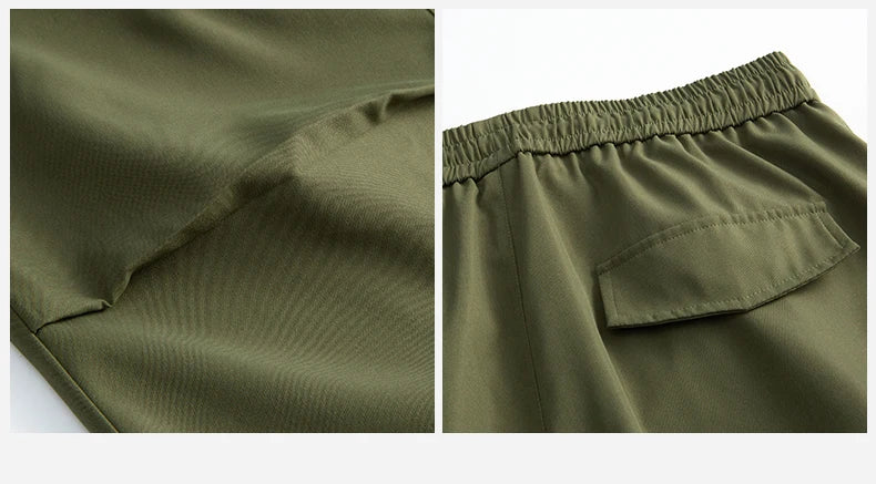 Men's sportswear pants are simple, versatile, retro and fashionable with large pleated pockets for outdoor work