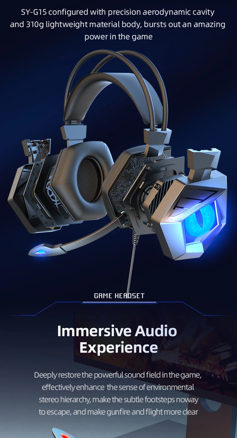 Headphones 3.5mm Wired Gaming Headset Earphones Music For PS4 Play Station 4 Game PC Chat computer With Microphone