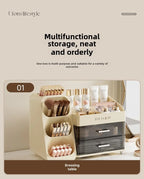 Cosmetics Storage Box Household Dressing Table Advanced Sense Large Capacity Lipstick Skin Care Compartment Shelf
