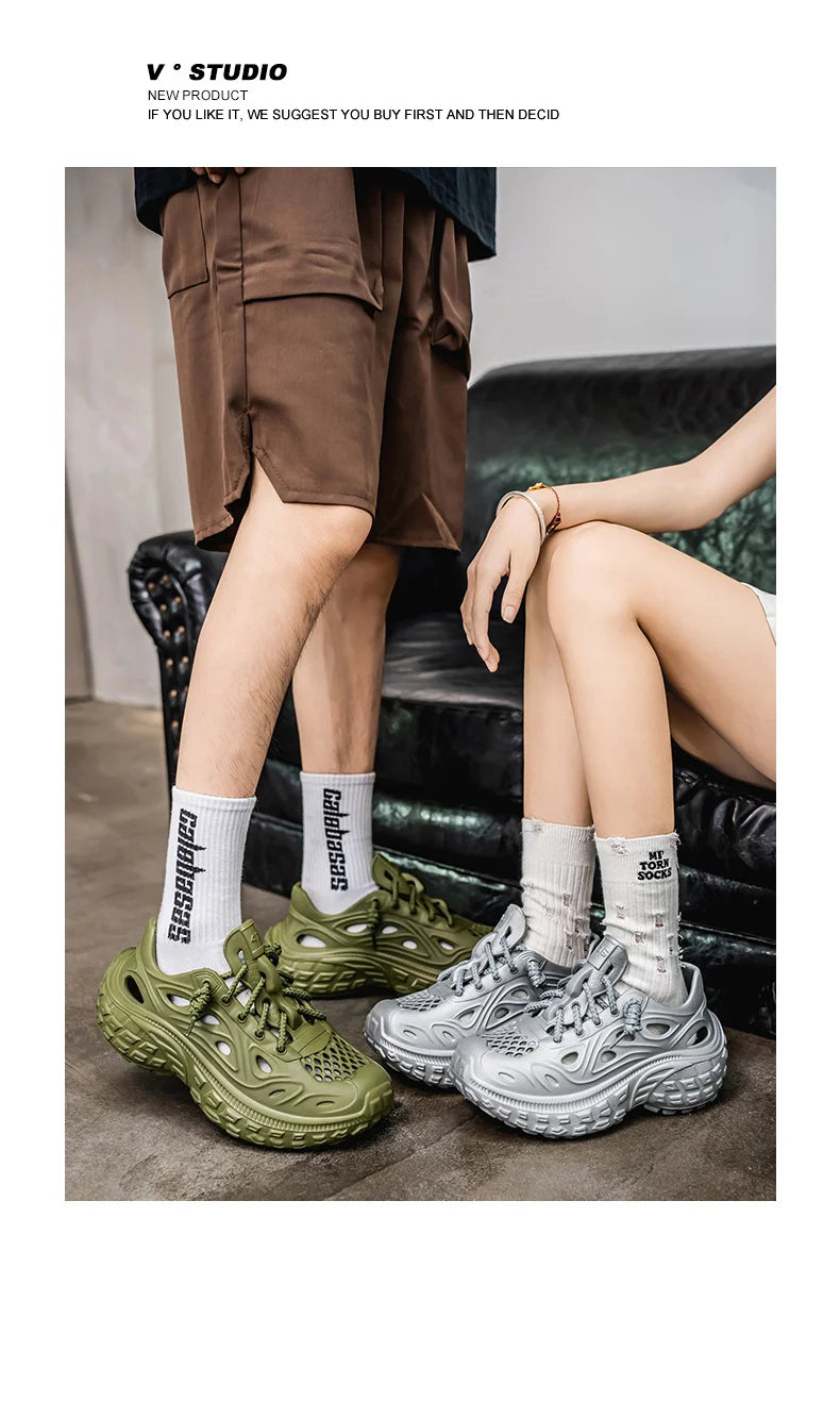 Couple Sandals For Men New Fashion 2025 Summer Outdoor Hole Shoes for Women Sandals Sandalias Hombre Sandalias De Mujer