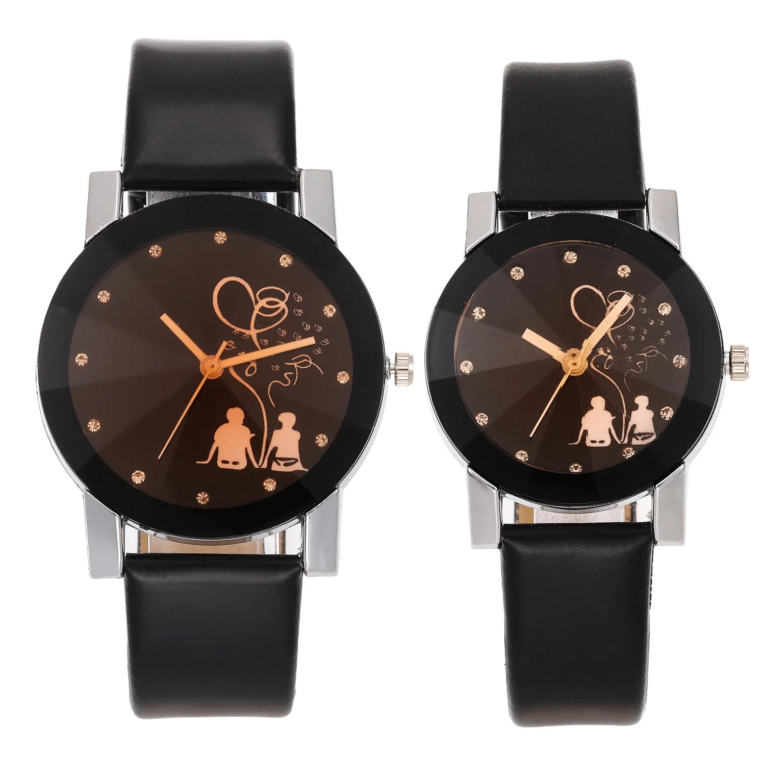 Couple Lover Watches Quartz Dial Clock PU Leather WristWatch Relojes Watch Women Men Fashion Luxury Relogio Feminino Saat