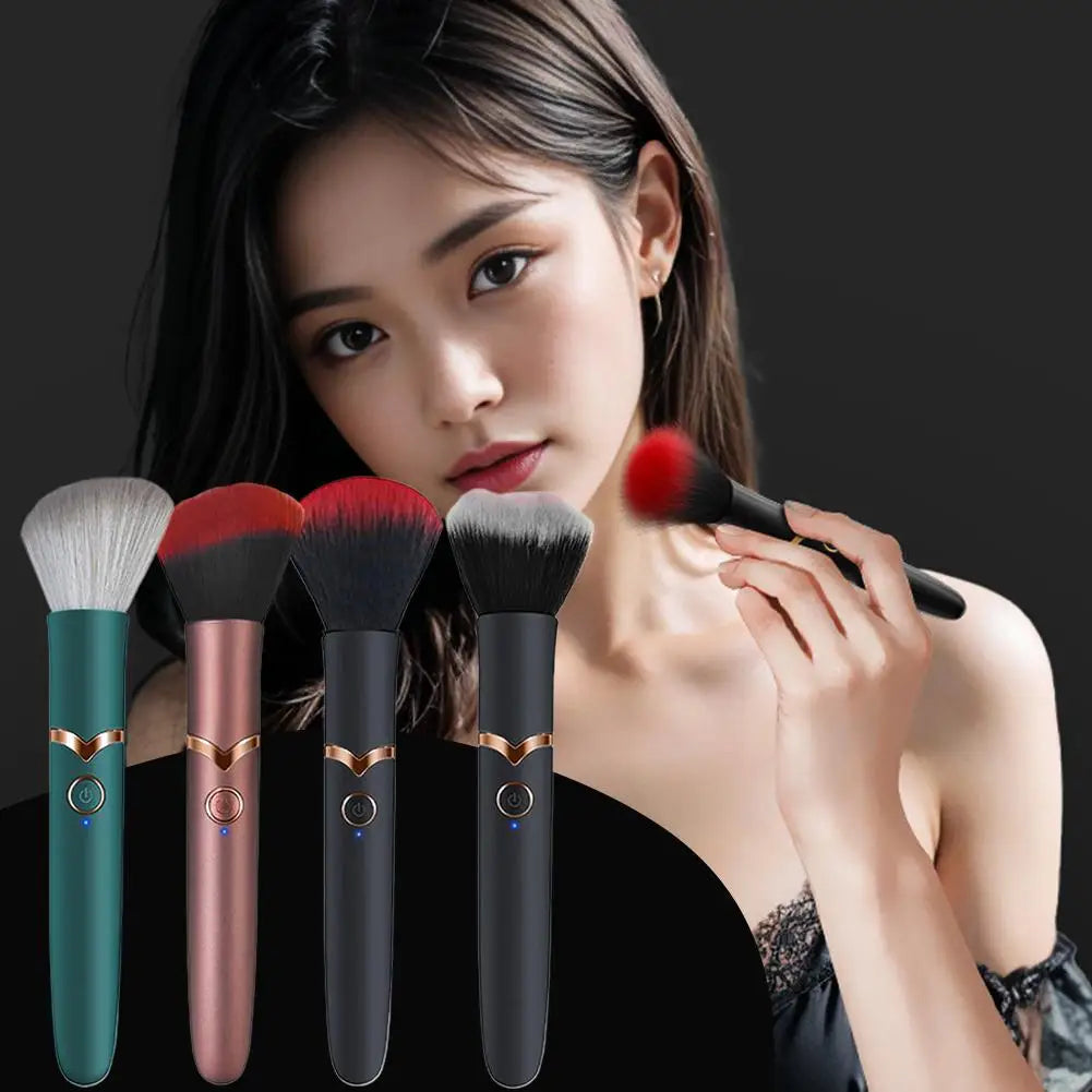 Electric Cosmetic Brush Foundation Blush Loose Powder Brush Tools Multifunctional Vibration Rechargeable Facial Makeup Brushes