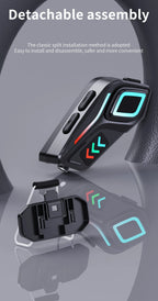 Hands-Free Music Riding Waterproof Noise Cancelling Bluetooth Motorcycle Intercom Helmet Headset