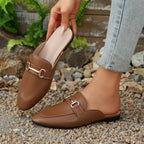 Women Slippers Spring Autumn Summer Flat Slip-On Slippers Lightweight Open-Toe Sandals Elegant Fashion Women Shoes Slides Women