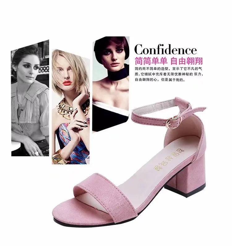 Heeled Sandals Women 2024 Elegant Woman Shoes with Low Heels Luxury Designer Block Heel Sexy Best Selling Products