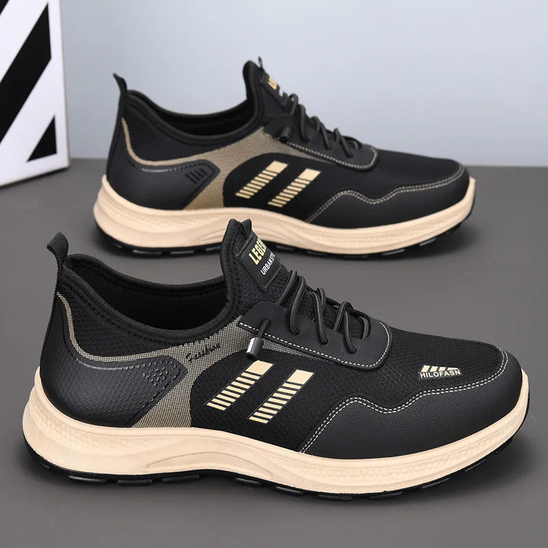 Flat Shoes for Men, Non-Slip Soft Soles, Comfortable Dad Shoes for Middle-Aged and Elderly People, Walking Shoes for Men, Spring and Autum New Casual Shoes