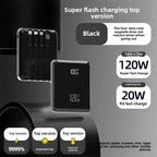2025 New Power Bank20000mAh Ultra-thin, Compact, Portable, with Built-in Cable , Large Capacity, Super Fast Charging PowerBank
