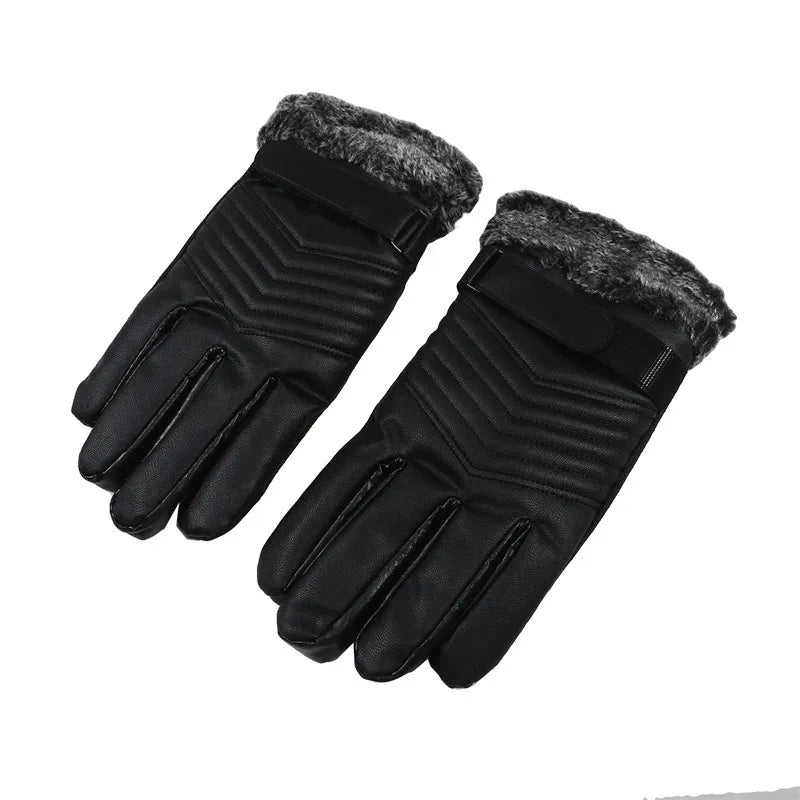 Winter -20 Degrees Cold-proof Ski Gloves Men Windproof Waterproof Keep Warm Gloves Touchscreen Anti Slip Soft Fluff Gloves