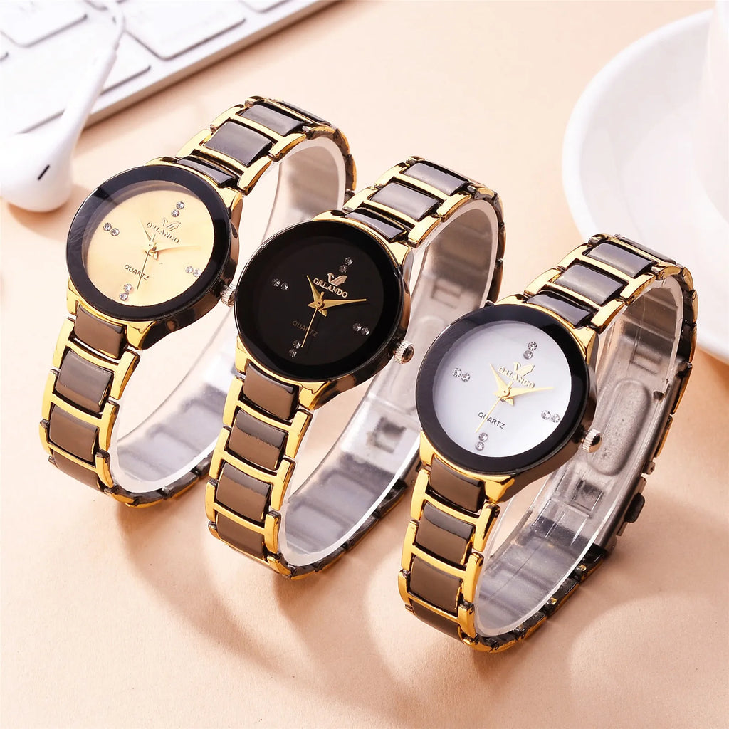 Couple Watches Women Luxury Famous Brand Lover's Watch For Men Casual Stainless Steel Watches Ladies Wristwatch Relogio Feminino