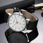 Women's Watches Simple Style Watch Fashion Metal Round Dial Analog Quartz Watch for Men Women Minimalist Watch Quartz Clock