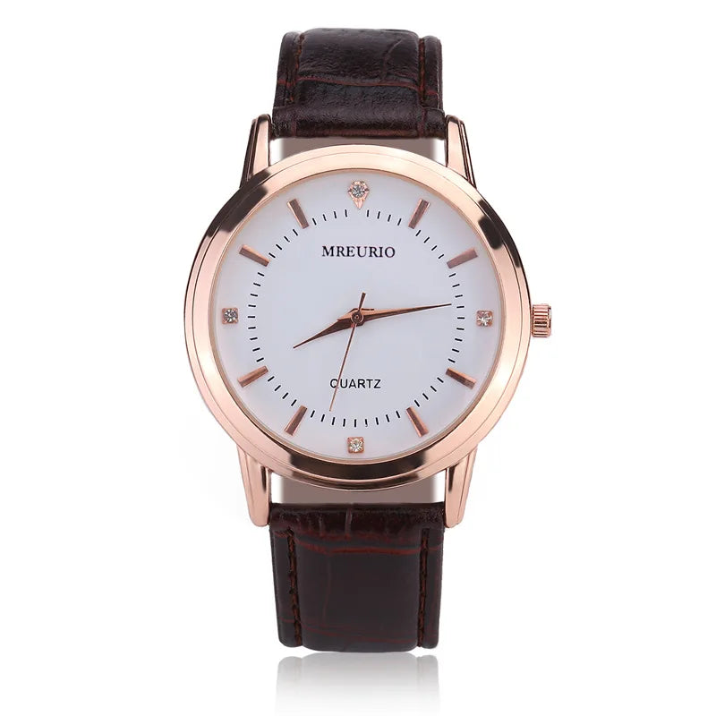 Famous Brand Couple Quartz Watch for Men Women Leather Belt Casual Fashion Wrist Watches Luxury Clock Wholesale