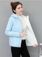 Winter Lambswool Coat 2025 Small Cotton-Padded Coat Women's Short Parkas Warm Cotton Jacket Joker Hooded Outwear Ladies Overwear