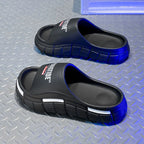 Men's Slippers for Home Use with Letter Patterns in Multiple Colors.Summer Soft Anti-slip Quick-drying and Lightweight Sandals