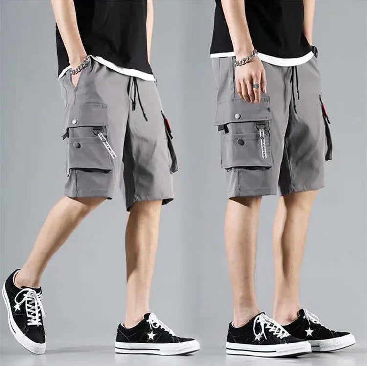 2024 New Trendy Solid Color Pants, Multi Flap Pocket Men's Cargo Pants, Loose Casual Outdoor Pants, Men's Work Pants oversized