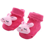 Fall Winter 0-1 Year Old Baby Socks Cute 3D Cartoon Doll Socks Warm Cute Socks Baby Girl Boy Socks