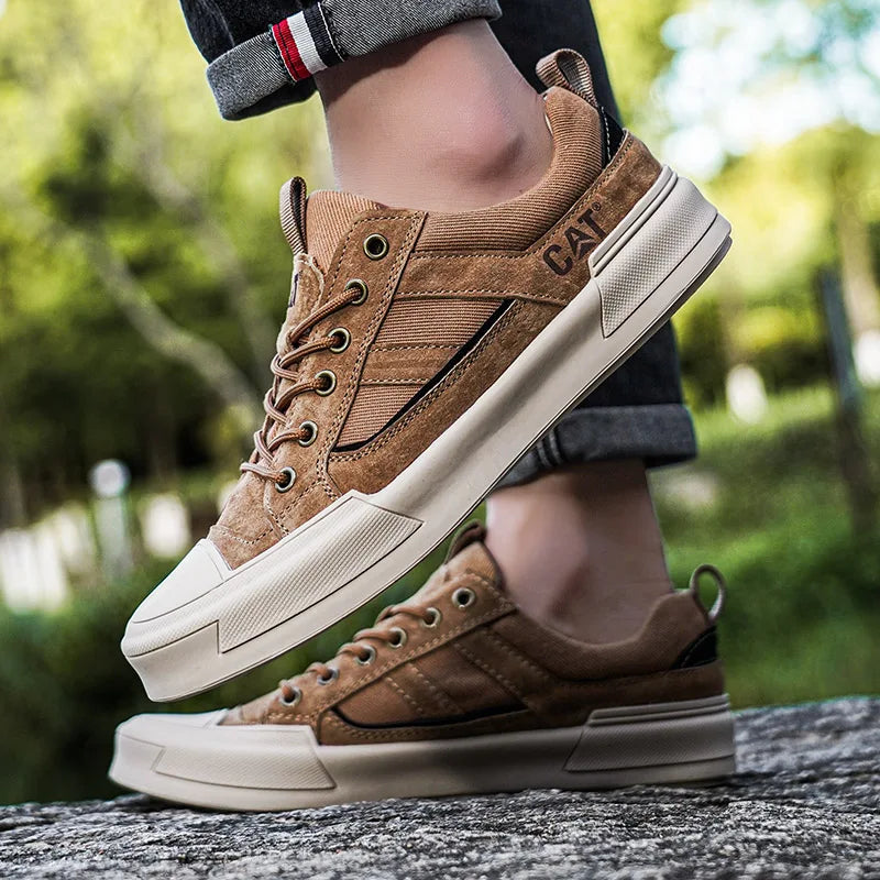 New Shoes for Men Casual Male Sneakers Platform New Men's Casual Leather Shoes Business or Casual Thick-bottom Wear-resistant