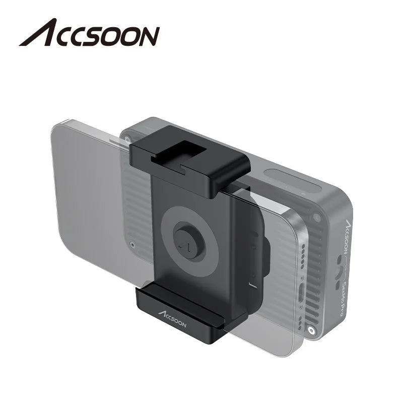 Accsoon accessories mobile phone holder supports Seemo, Seemo pro, Seemo 4K, with cold shoe interface and screw port