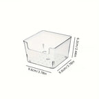 7 pieces transparent plastic cosmetics storage box set - stackable drawer dividers