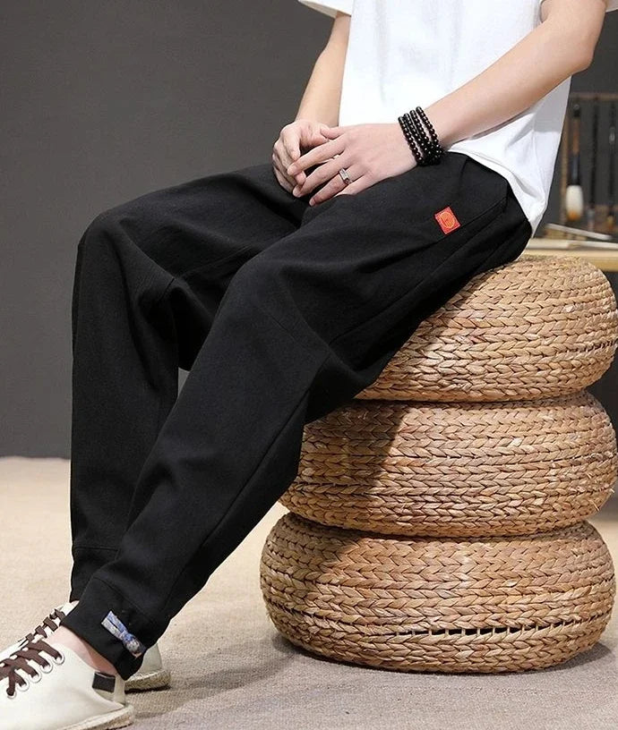 Trousers Skinny Autumn And Winter Plain Male Sports Pants Slim Cropped Men's Sweatpants Tights Aesthetic Hot Aesthetic Hot Loose