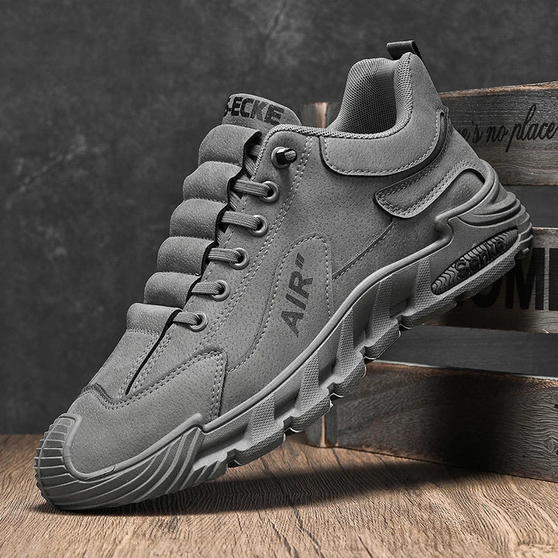 Men's Work Shoes 2025 New Sle Breathable Slip-On Anti-Slip Wear-Resistant Casual Sports Shoes Thick Bottom Labor Protection