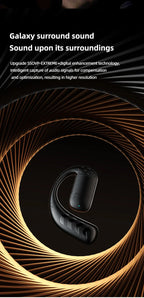 Handsfree Headset Bluetooth Noise Canceling Sports Waterproof Compatible HiFi Stereo Ear Hook Wireless Single Earphone Driving