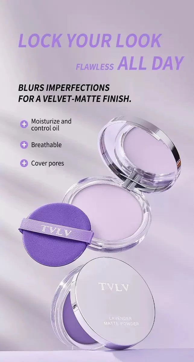 1PC Violet Cream To Powder Skin-friendly Skin Natural Face Long Lasting Oil-controlling Contouring Powder Cosmetics