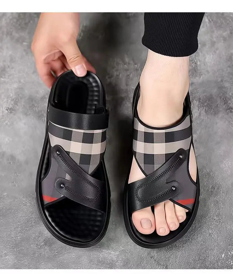 High-end Men's Sandals New Summer Sandals Men's Wear-Resistant Non-slip Soft Sole Outdoor Dual-purpose Sandals