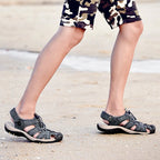 Men's Comfortable Beach Sandals Handmade Genuine Men's Shoes Fashion Men‘s Sneakers Sale Summer Men's Sandals Outdoor Non-slip