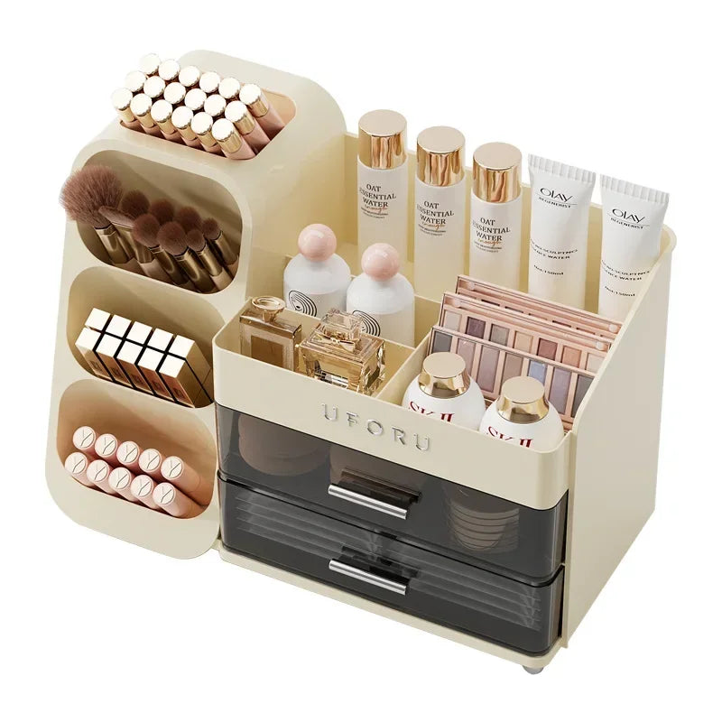 Cosmetics Storage Box Household Dressing Table Advanced Sense Large Capacity Lipstick Skin Care Compartment Shelf