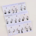 10Pairs/Lot Fashionable Women's Stainless Steel Earrings, Daily Jewelry Accessories Gifted To Friends, Randomly Shipped
