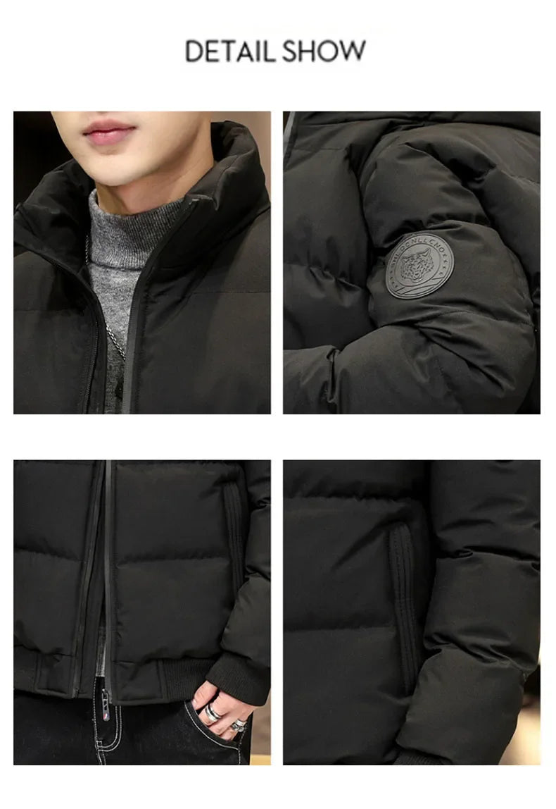 Winter Man Jackets Cotton-padded Parkas Puffer Jacket Men Warm Coats Thick Fashion Casual Outwear Streetwear Men's Clothing Top