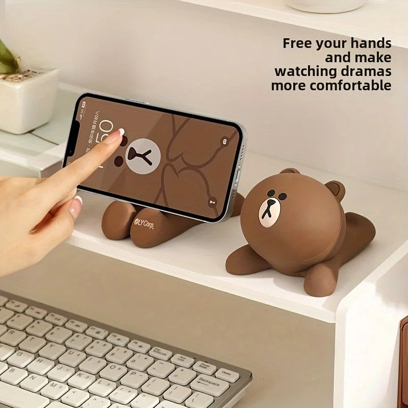 Adjustable Cartoon Character Mobile Phone Holder - Novelty Desktop Accessories，Perfect Gift for Teenagers and Adults