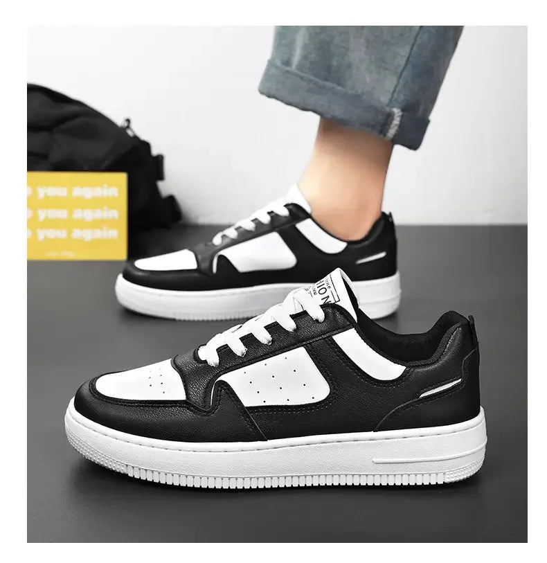 Men's Shoes Explosion Thick Soled Leather Small White Shoes Men's Trendy Shoes with Fashion Board Shoes Street Casual Shoes