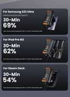 Power Bank 50000mAh 100W PD PPS Super Fast Charging Portable Spare Battery Type-C Retractable Cable Powerbank For Phone Laptop