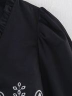 Embroidered Blouse Top Boho Chic Hawaiian Summer Vintage Ruffle Crop Shirts Female Elegant Women's Shirt Tops Woman 2025